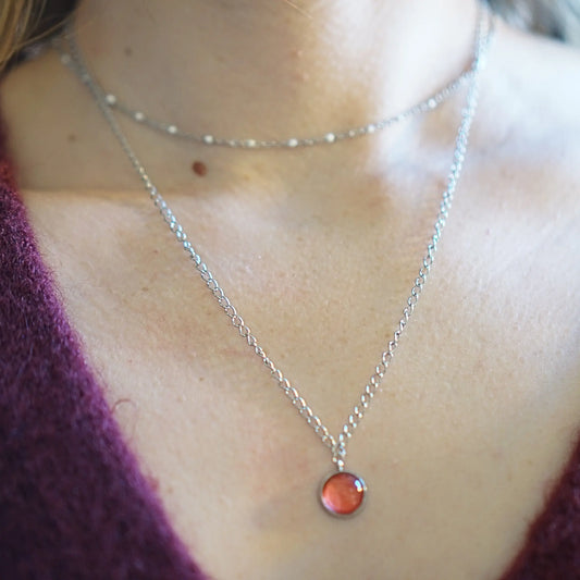 Corail - Collier Double - Les Chouchous de Justine