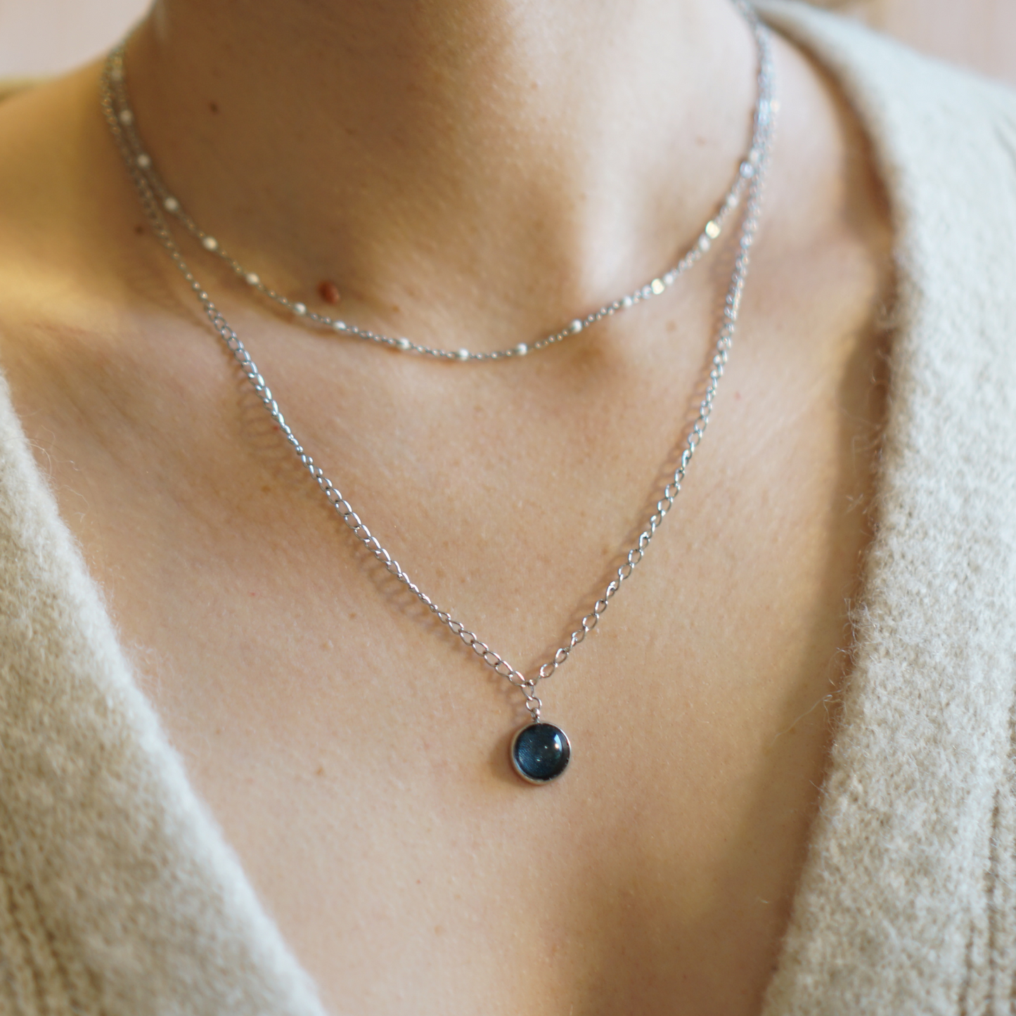 Bleu Lapis - Collier Double