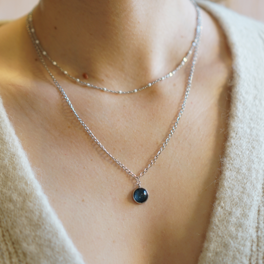 Bleu Lapis - Collier Double